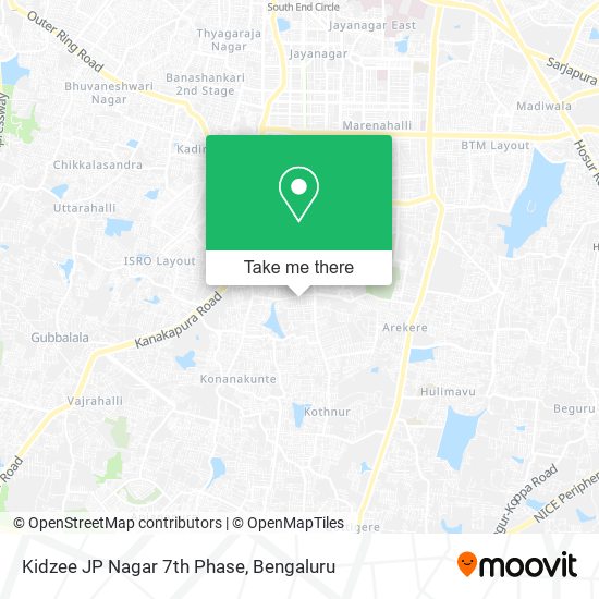 Kidzee JP Nagar 7th Phase map