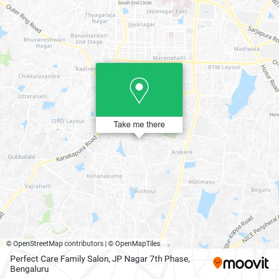Perfect Care Family Salon, JP Nagar 7th Phase map