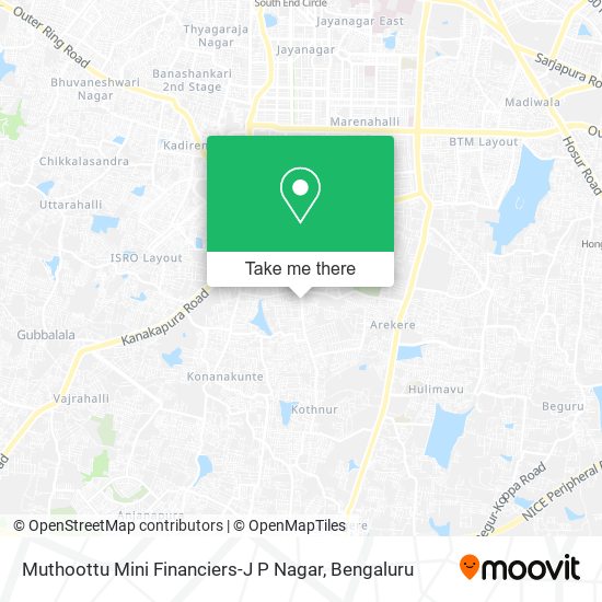 Muthoottu Mini Financiers-J P Nagar map