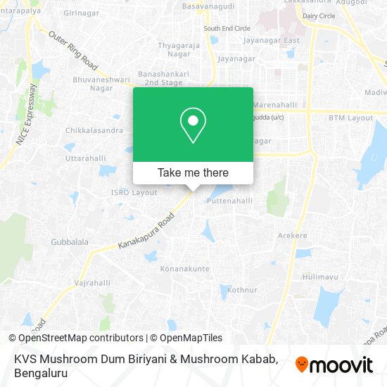 KVS Mushroom Dum Biriyani & Mushroom Kabab map