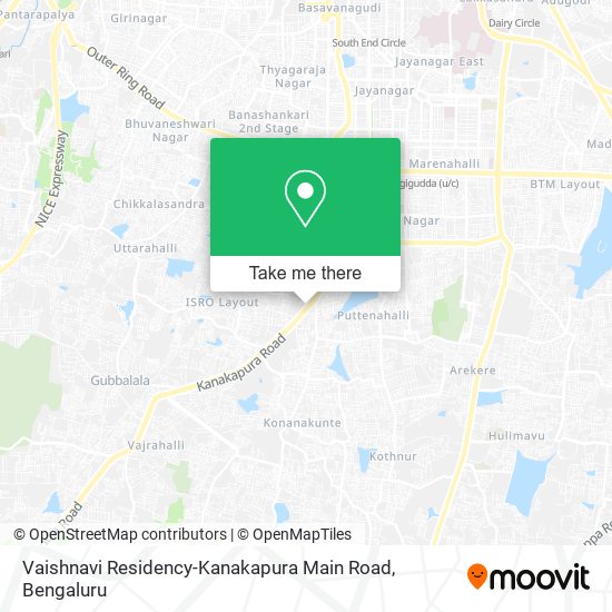 Vaishnavi Residency-Kanakapura Main Road map