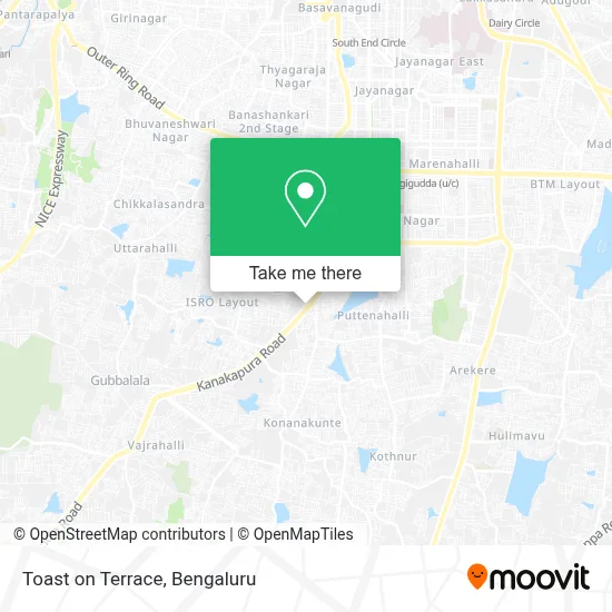 Toast On Terrace map