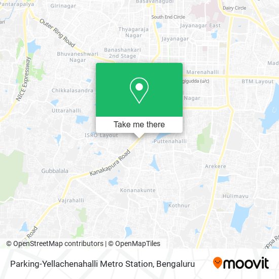 Parking-Yellachenahalli Metro Station map