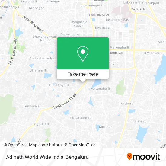 Adinath World Wide India map