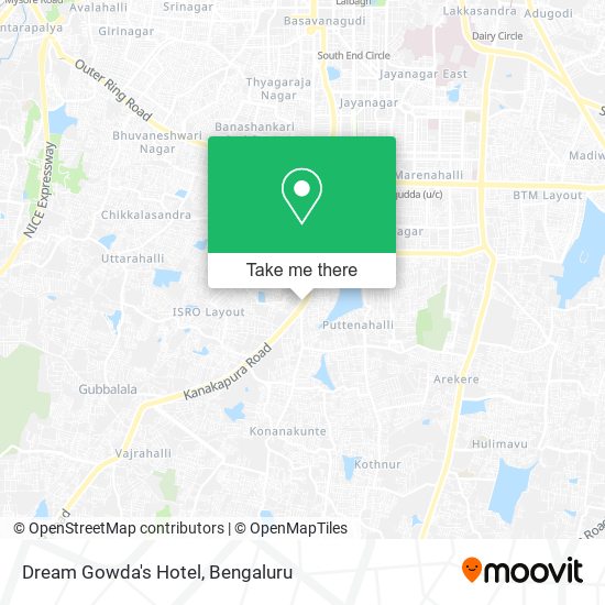 Dream Gowda's Hotel map