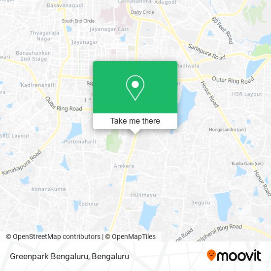 Greenpark Bengaluru map