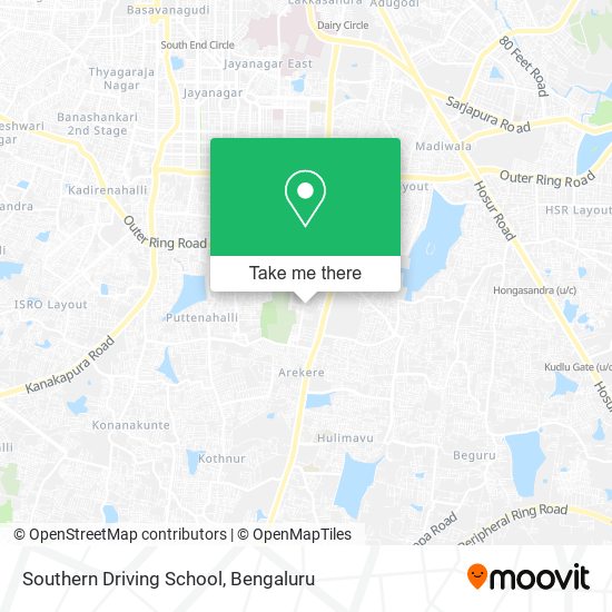 Southern Driving School map