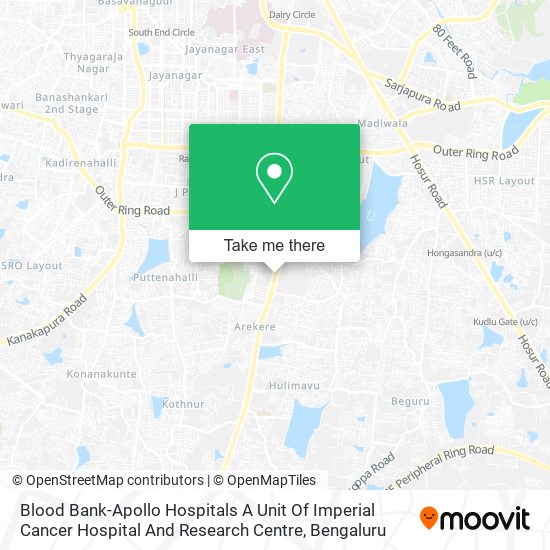 Blood Bank-Apollo Hospitals A Unit Of Imperial Cancer Hospital And Research Centre map