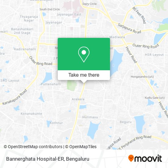 Bannerghata Hospital-ER map