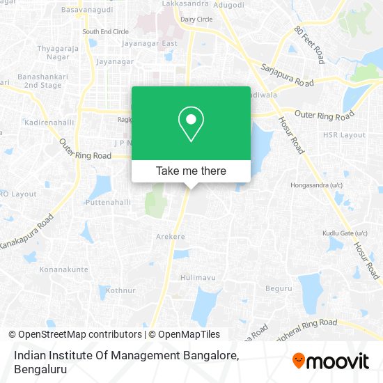 Indian Institute Of Management Bangalore map