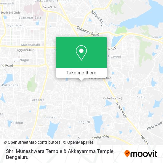 Shri Muneshwara Temple & Akkayamma Temple map