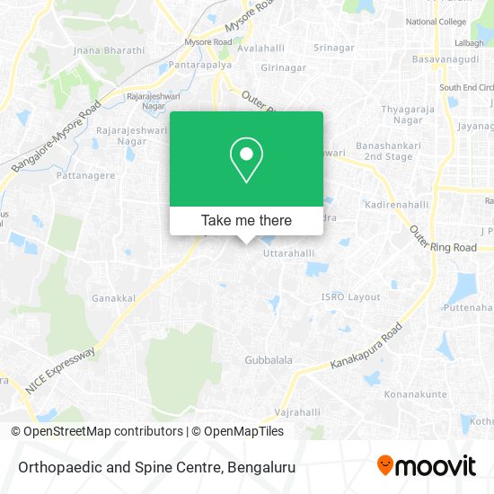 Orthopaedic and Spine Centre map