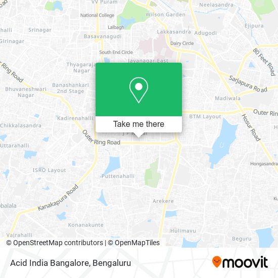Acid India Bangalore map