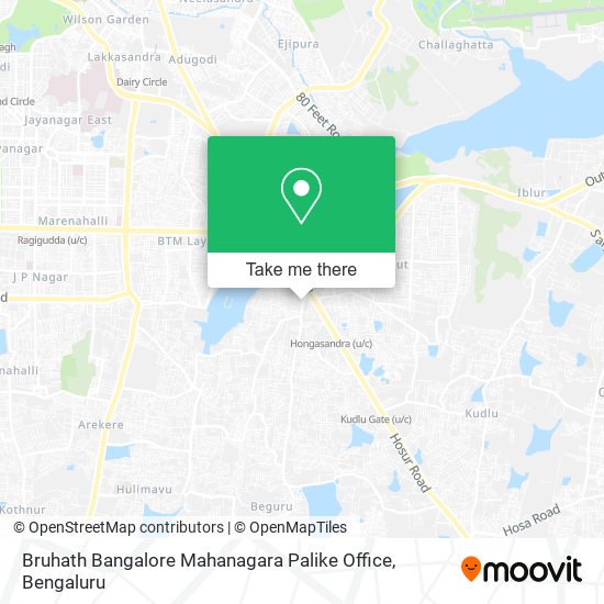 Bruhath Bangalore Mahanagara Palike Office map