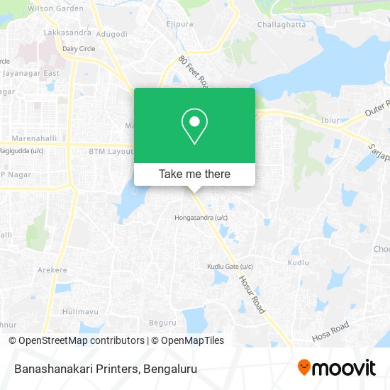 Banashanakari Printers map