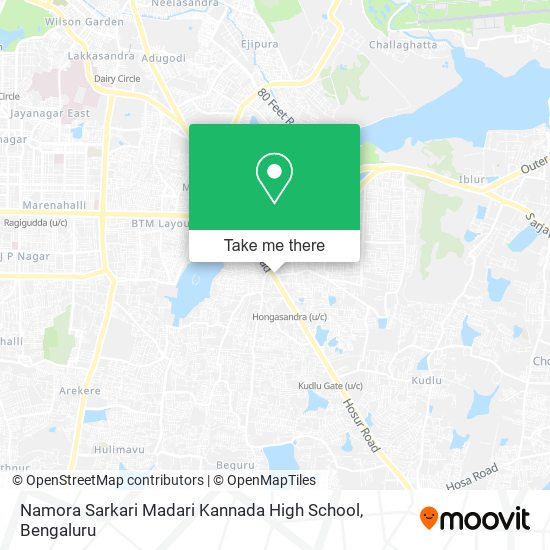 Namora Sarkari Madari Kannada High School map