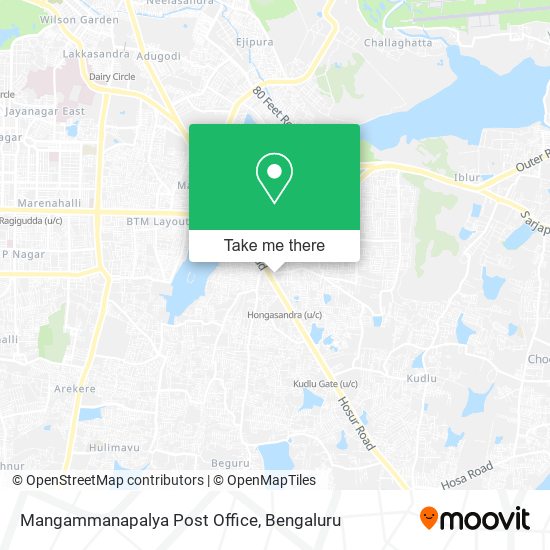 Mangammanapalya Post Office map