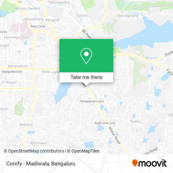 Comfy - Madiwala map
