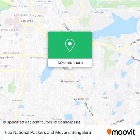 Leo National Packers and Movers map