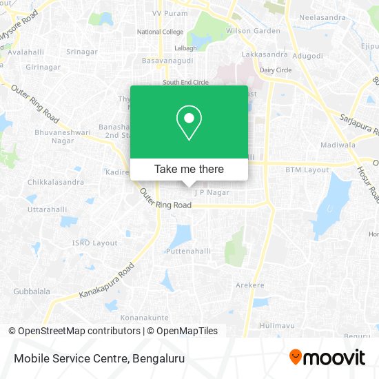 Mobile Service Centre map