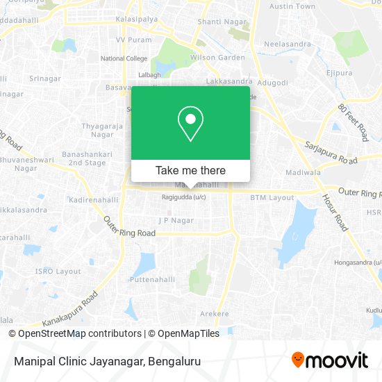 Manipal Clinic Jayanagar map