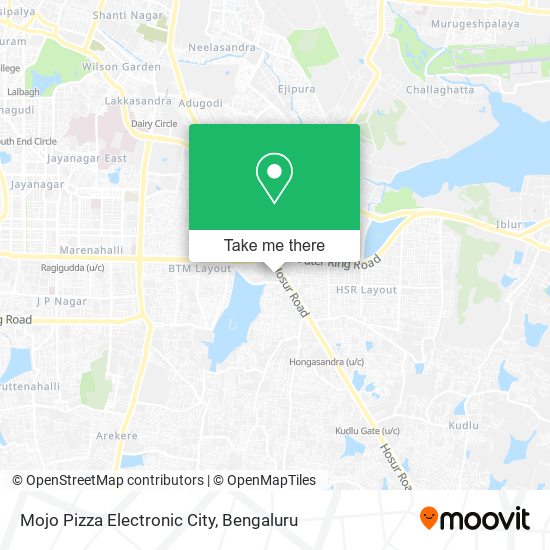 Mojo Pizza Electronic City map