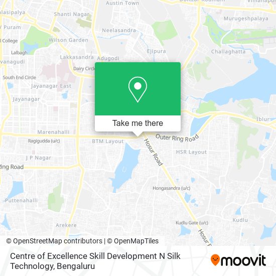 Centre of Excellence Skill Development N Silk Technology map