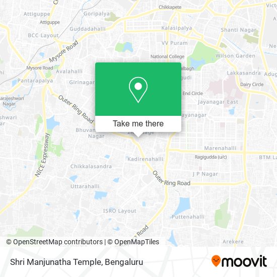 Shri Manjunatha Temple map
