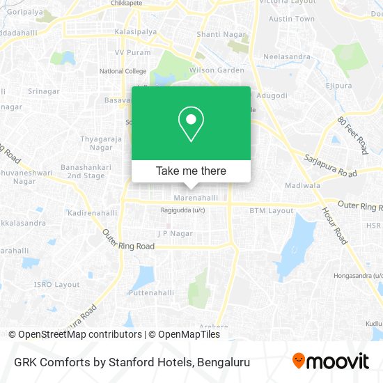 GRK Comforts by Stanford Hotels map