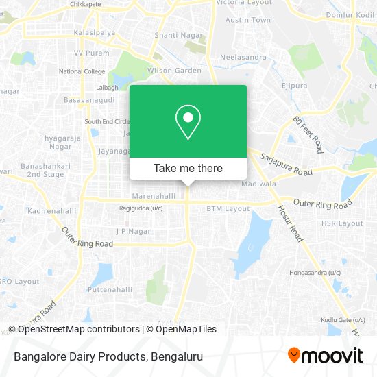 Bangalore Dairy Products map