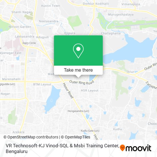 VR Technosoft-KJ Vinod-SQL & Msbi Training Center map