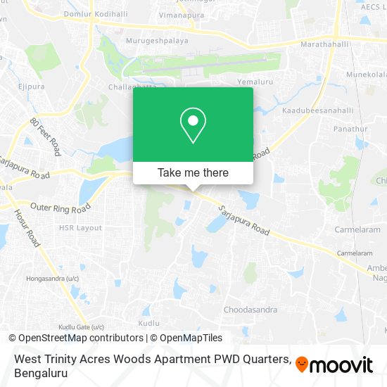 West Trinity Acres Woods Apartment PWD Quarters map