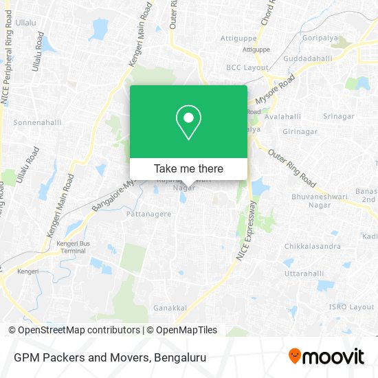 GPM Packers and Movers map