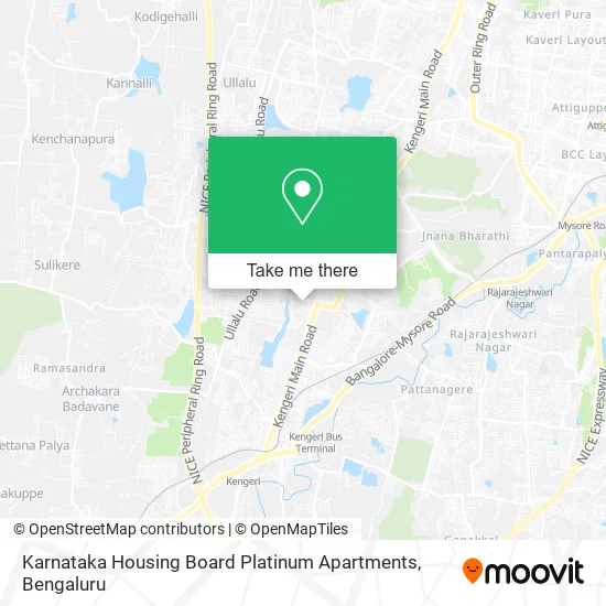 Karnataka Housing Board Platinum Apartments map