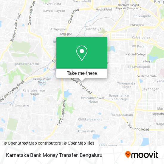 Karnataka Bank Money Transfer map