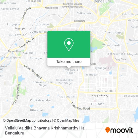 Vellalu Vaidika Bhavana Krishnamurthy Hall map