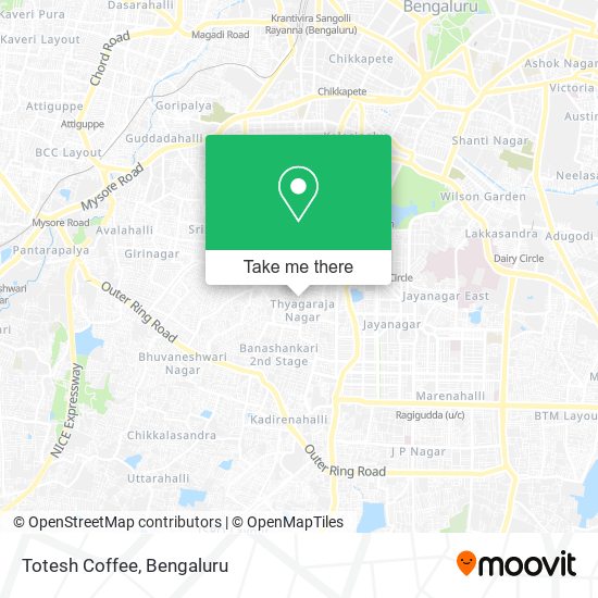 Totesh Coffee map