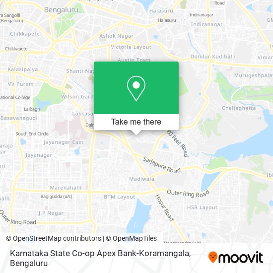 Karnataka State Co-op Apex Bank-Koramangala map