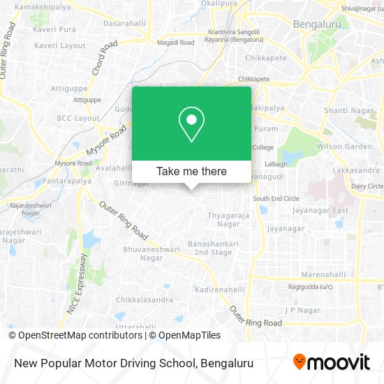 New Popular Motor Driving School map