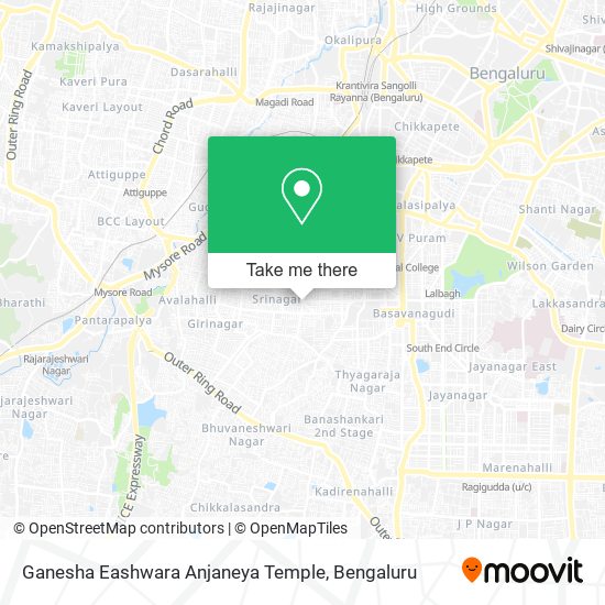 Ganesha Eashwara Anjaneya Temple map
