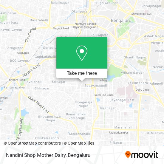 Nandini Shop Mother Dairy map