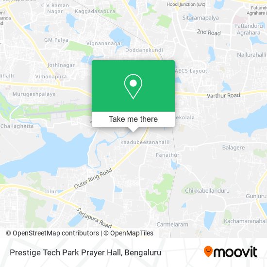 Prestige Tech Park Prayer Hall map