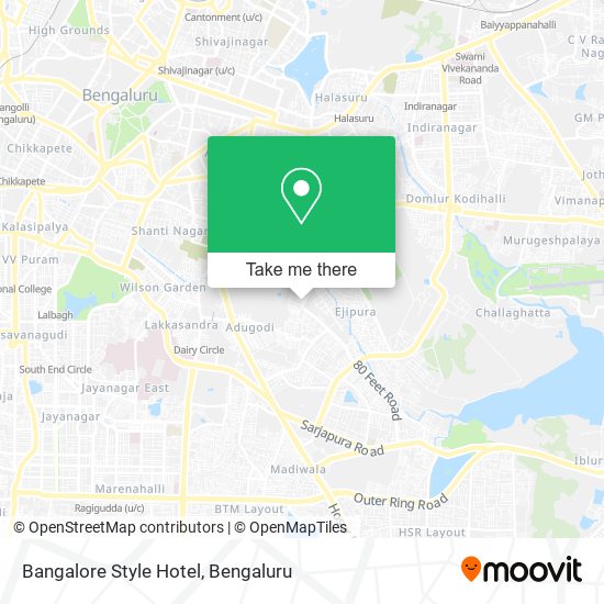 Bangalore Style Hotel map