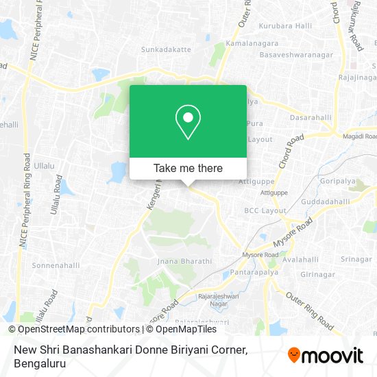 New Shri Banashankari Donne Biriyani Corner map