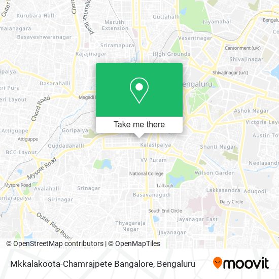 Mkkalakoota-Chamrajpete Bangalore map