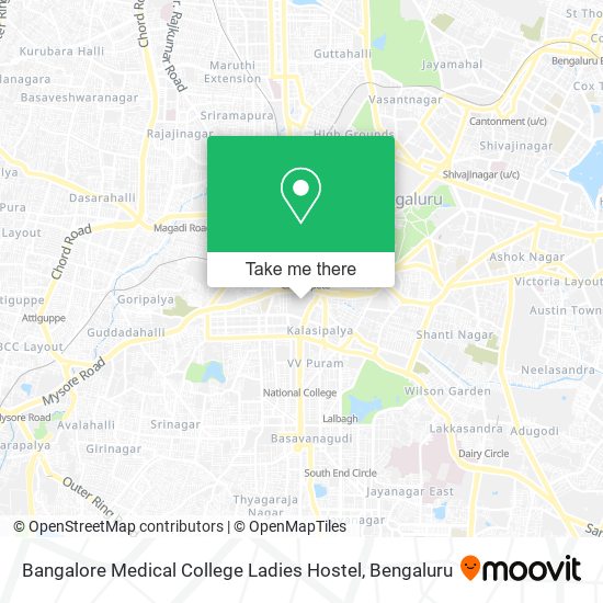 Bangalore Medical College Ladies Hostel map