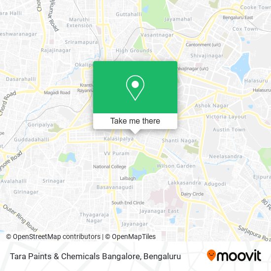 Tara Paints & Chemicals Bangalore map