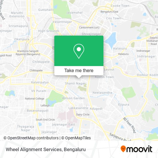 Wheel Alignment Services map