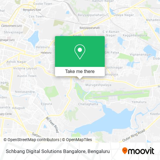 Schbang Digital Solutions Bangalore map