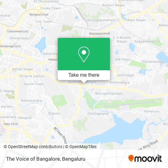 The Voice of Bangalore map